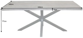 Jedálenský stôl Galaxy 200cm mango sivá