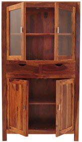 furniture-nabytek.cz - Vitrína presklená s drevom palisander 100x180x45