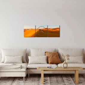 Obraz púšte (s hodinami) (90x30 cm)