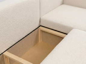 Rozkladacia sedacia súprava do U SMART BOUCLE 303x143 cm, sivobéžová