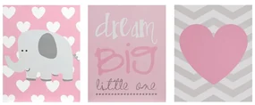 Detské obrázky v súprave 3 ks 16x20 cm Dream Big – Premier Housewares