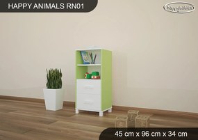 Detský úložný regál - BIELY - TYP 1 - NÍZKY