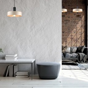 Luster na lanku LATTE 1xE27/60W/230V béžová/čierna