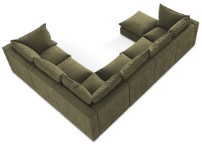 Khaki rohová pohovka (pravý roh/do tvaru "U") Manao – Makamii