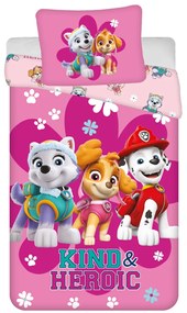 Detské obliečky Paw Patrol – ružové 140×200 + 70×90 cm | Oficiálna licencia