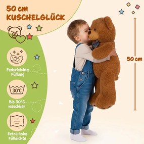 Hnedý plyšový medveď 50cm so srdcom