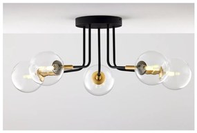 Jupiter 2040 - Luster na tyči BURANO 5xG9/10W/230V čierna/zlatá/číra
