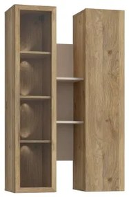 Nástenná polica INAR dub/béžová