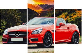 Obraz - červený Mercedes (90x60 cm)