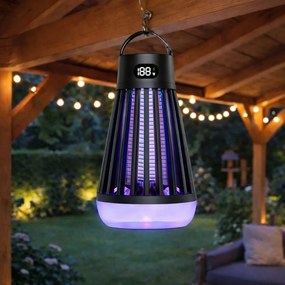 Lean Elektrická lampa na komáre s UV svetlom - čierna