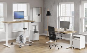 Elektrický PC stolík Natura 160 (dub + biela). Akcia -20%. Vlastná spoľahlivá doprava až k Vám domov. 1124884