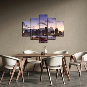 Obraz metropoly s mrakodrapmi (150x105 cm)