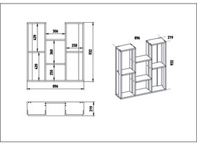 Regál na kvety NEVADA 93x90 cm hnedá