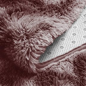 Protišmykový koberec SHAGGY ombré, fialový kruh