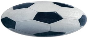Detský koberec protišmykový BAMBINO 38540 Lopta, čierny / biely
