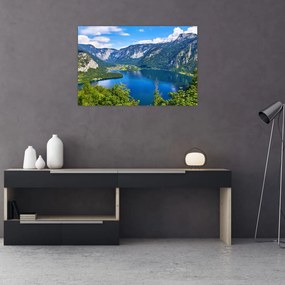 Obraz - Halštatské jazero, Hallstatt, Rakúsko (90x60 cm)