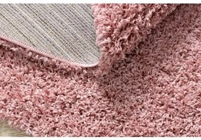 Okrúhly koberec SOFFI shaggy 5cm ružová Veľkosť: 160cm - kruh