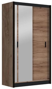 Šatní skriňa so zrkadlom SABRINA 120x215 cm dub craft
