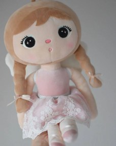 Bábika boho dievča 48cm personalizácia: Nápis biely