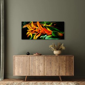 Obraz oranžovej kytice (120x50 cm)