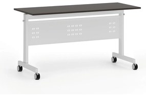 Mobilný stôl PRIMO MOBI, 1400 x 600 mm, biela podnož, wenge