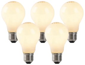 Sada 5 LED žiaroviek E27 s vláknom Flame s opálovým sklom 3W 250lm 2200K