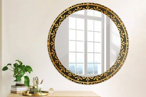 Okrúhle ozdobné zrkadlo Zlatá mandala fi 80 cm