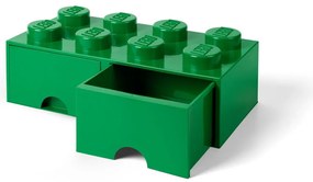 Zelený úložný box s dvoma zásuvkami LEGO®