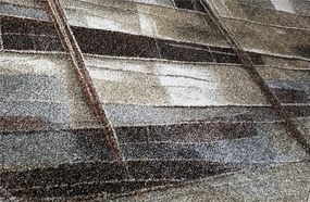 HU Hnedý moderný koberec Villa 872 s linkovaným vzorom Rozmer: 80x150 cm