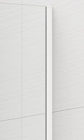 Polysan, ESCA WHITE MATT jednodielna sprchová zástena na inštaláciu k stene, sklo Marron, 1200 mm, ES1512-03