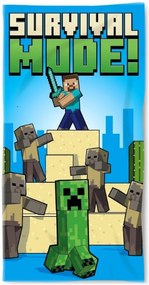Plážová osuška Minecraft - motív Survival Mode! - 100% bavlna - 70 x 140 cm