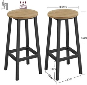 Jedálenský set 1+2, barový stôl 100x40 cm a barové stoličky TAYLOR SONOMA