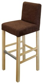 Barová stolička MARION — buk, hnedý poťah