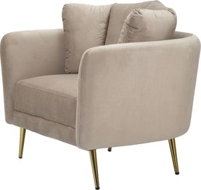 Taupe zamatové kreslo Kiev – Mauro Ferretti