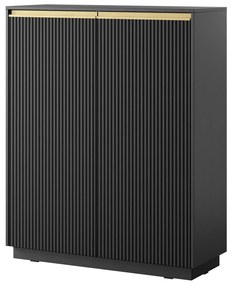 Komoda Royal II 104 cm KW čierna/zlatá