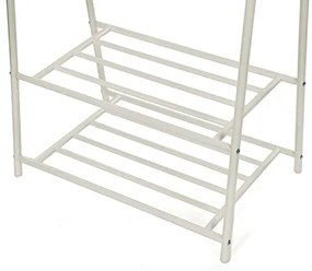 Stojan na oblečenie, kovový, 2 police, 155x87,5x41cm