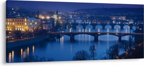 Obraz pražských mostov (120x50 cm)