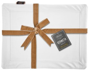 SADA 4 KS PRESTIERANIE NA STÔL VELVET 30X40 CM BIELA
