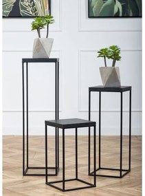 Stojan na kvety BASICLOFT 80x24 čierna