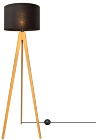 Stojacia lampa ALBA 1xE27/15W/230V čierna/dub