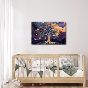 Obraz – Fialový strom plný energie (90x60 cm)