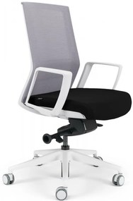 Kancelárska ergonomická stolička BESTUHL S27 WHITE — viac farieb, snímateľný poťah Sivá