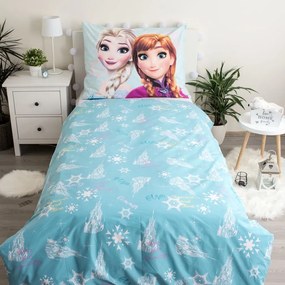 Jerry Fabrics Bavlnené obliečky 140x200 + 70x90 cm - Frozen "Light blue 03"