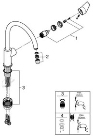 GROHE 31367001 - Drezová batéria BAUEDGE 332 mm lesklý chróm