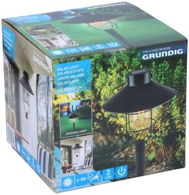 Záhradná solárna lampa Grundig so zápichom aj na zavesenie
