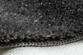 Kúpeľňový koberček SYNERGY glamour / lurex, sivý kruh