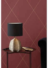 Stolová lampa s textilným tienidlom v čierno-zlatej farbe (výška 37,5 cm) Oscar – Markslöjd