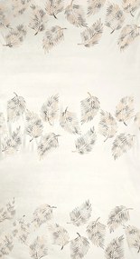 ZATEMŇOVACÍ ZÁVES NA KRÚŽKOCH IDALIA 140X250 CM LISTY