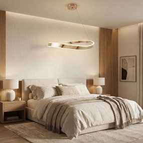 Toolight Toolight, LED závesné svietidlo, 80cm, 70W, 4000K, 5000lm SWE068-CP, zlatá lesklá, OSW-20168