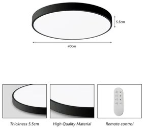 Immax NEO 07248L-LED Stmievateľné svietidlo SEMPLICI 36W/230V Wi-Fi Tuya čierna +DO